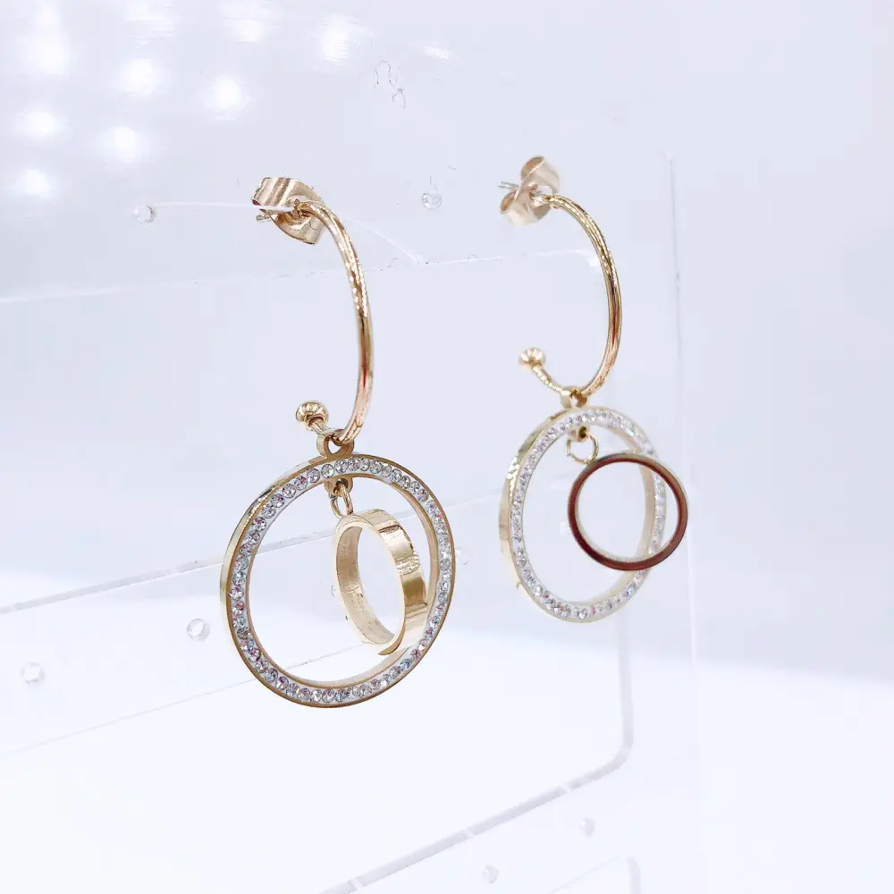 OAS-Doppio Cerchio  5063 - Orecchini in Acciaio - OAS-Doppio Cerchio  5063 - Orecchini in Acciaio