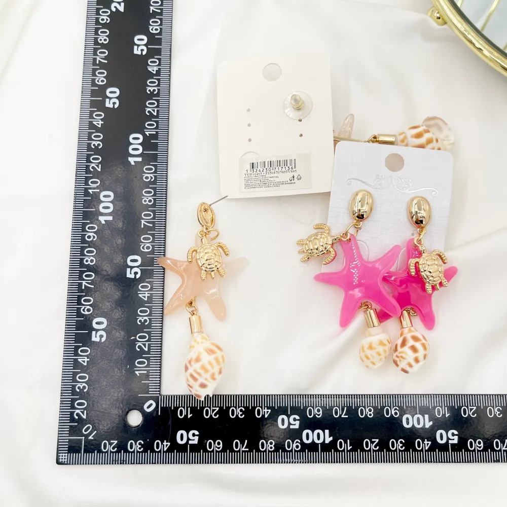 Stella Marina conchiglia-Orecchini Moda - OMM-10493