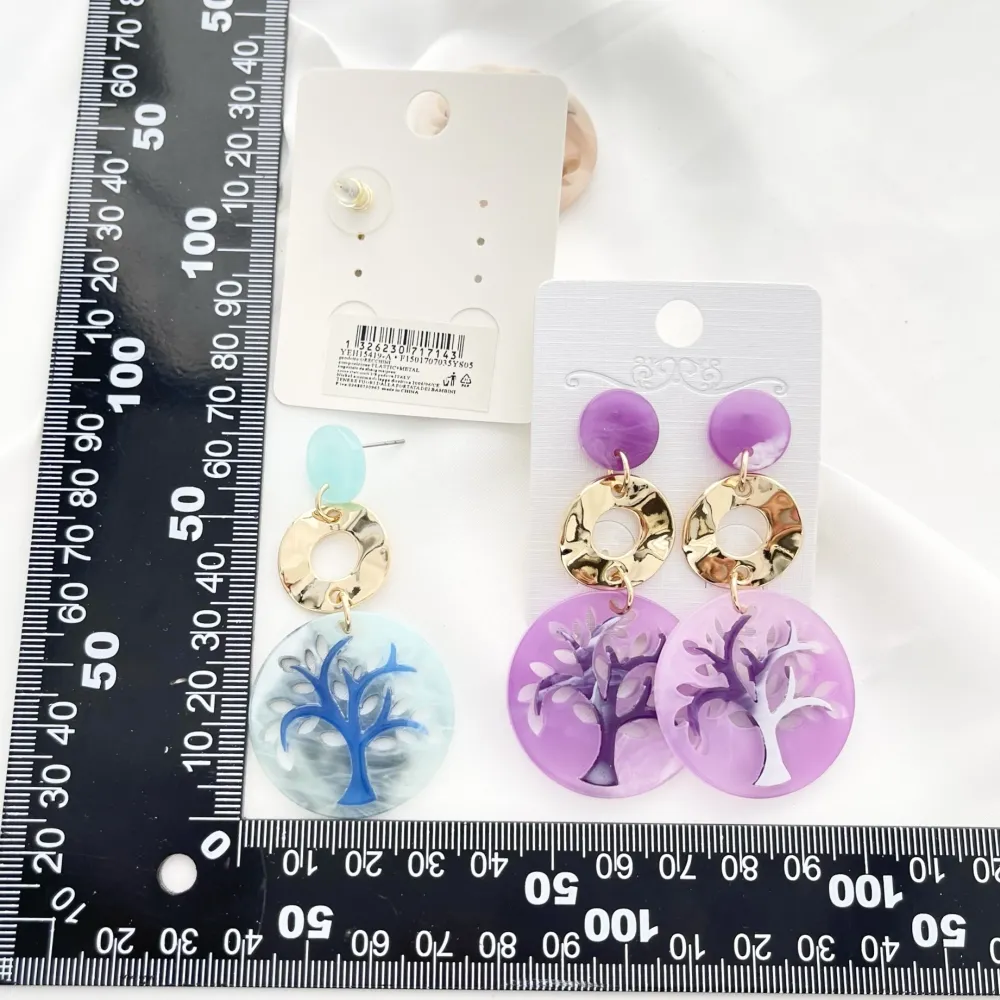 Albero della Vita-Orecchini in Resina - OMM-15419