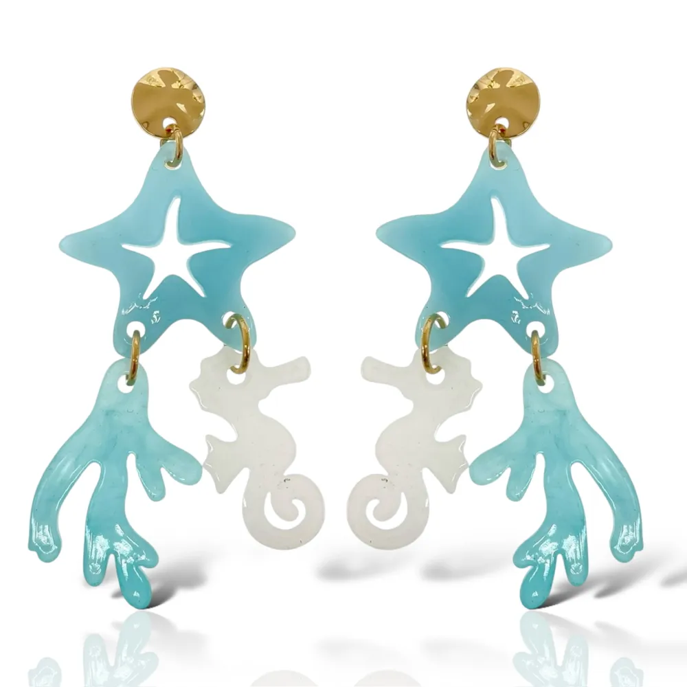 Stella Marina Conchiglia-Orecchini Moda - OMM-15549