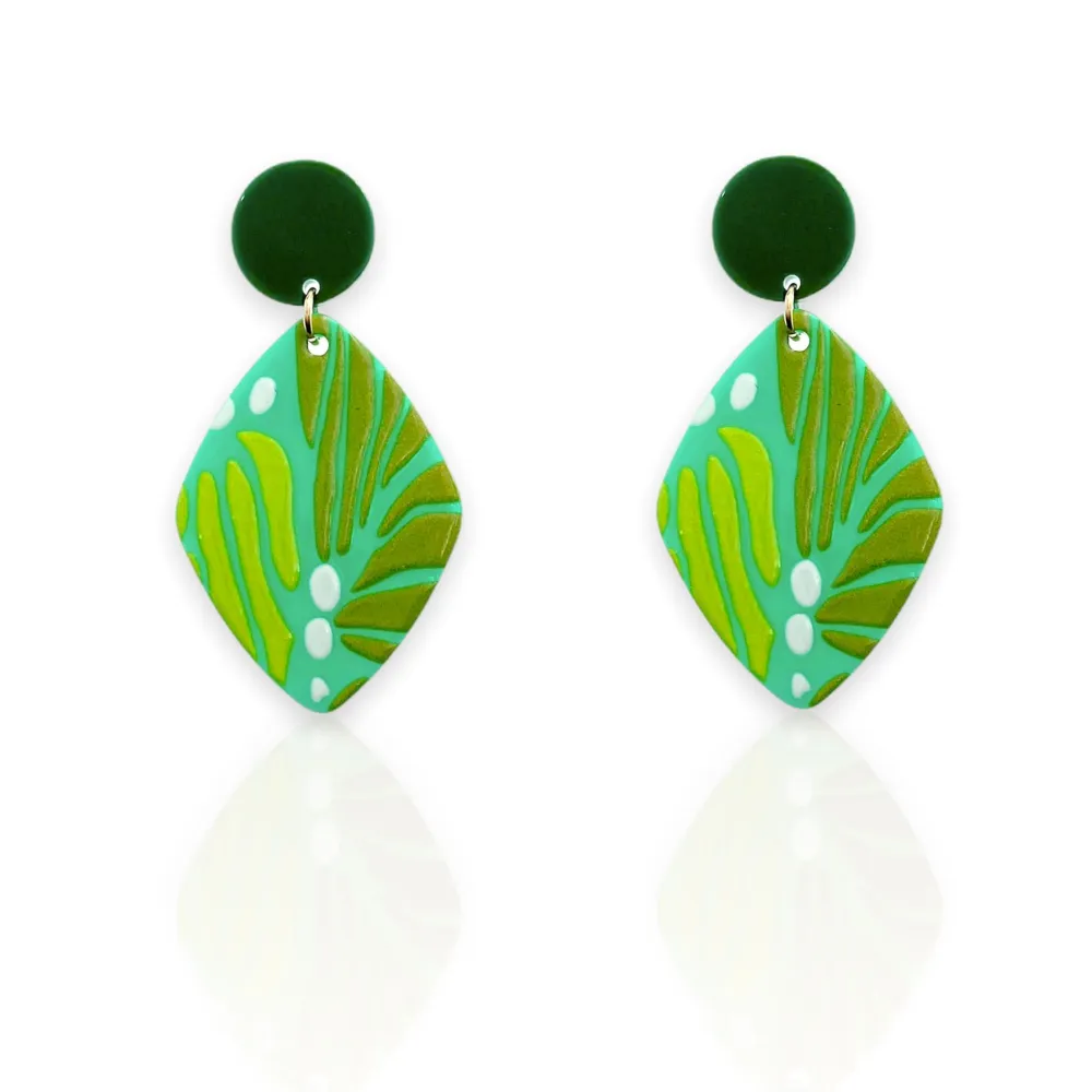 Foglia Fantasia-Orecchini Moda - OMM-316-18