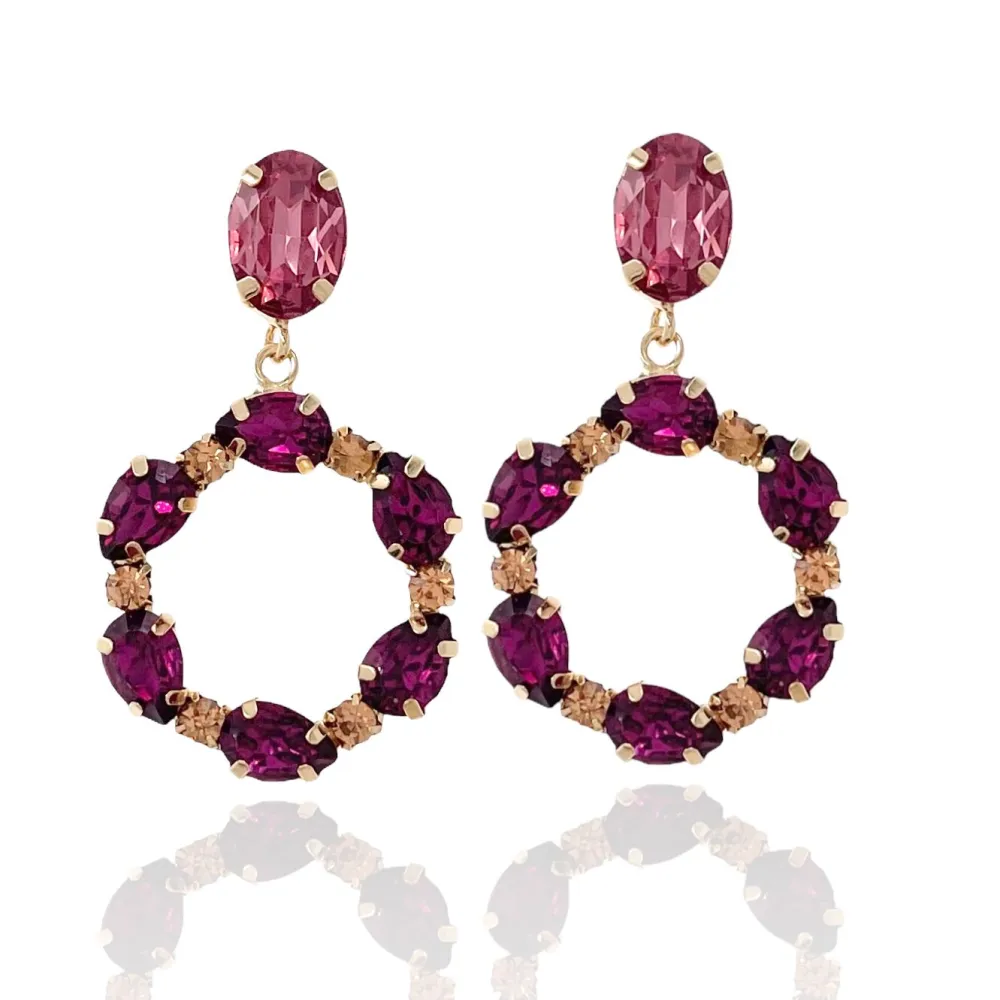 Cerchio Vuoto-Orecchini Moda Vetro - OMM-381-205