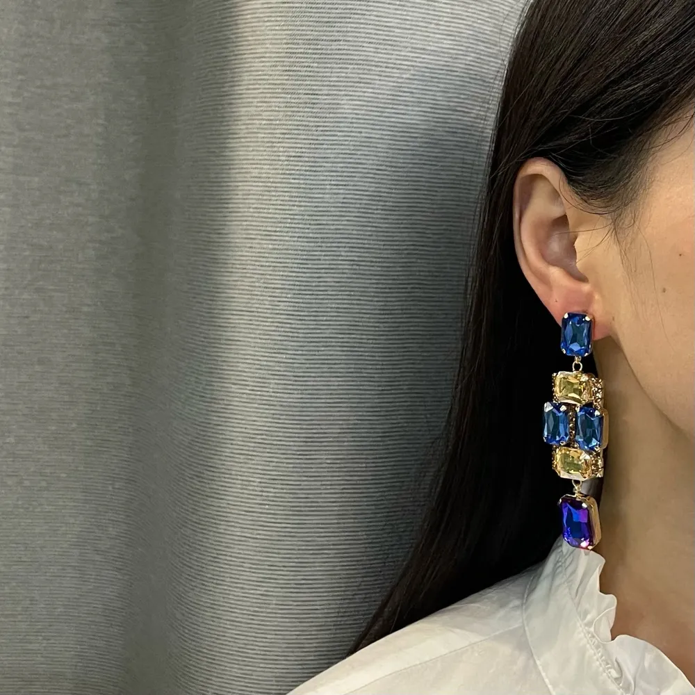 Fantasia -Orecchini Moda con Pietre Colorqte - OMM-381-207