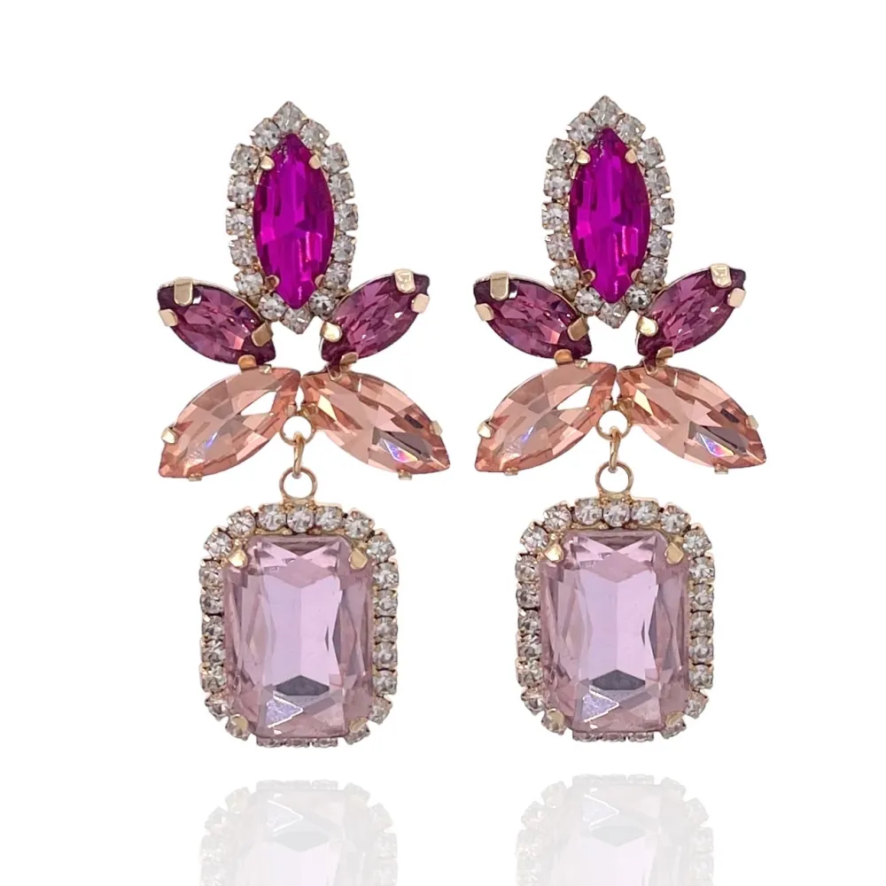 Fantasia-Orecchini Moda Vetro - OMM-520-L27