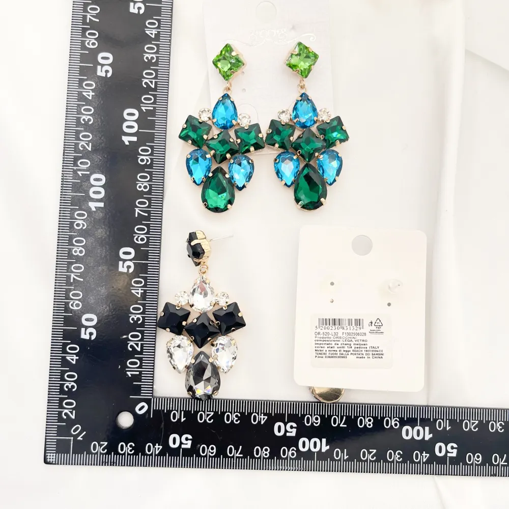 Fantasia-Orecchini Moda Vetro - OMM-520-L32