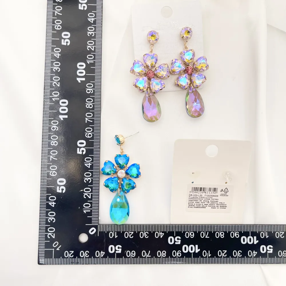 Fantasia-Orecchini Moda Vetro - OMM-520-L35