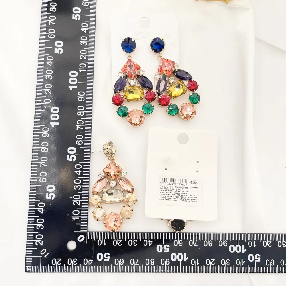 Fantasia-Orecchini Moda Vetro - OMM-520-L36