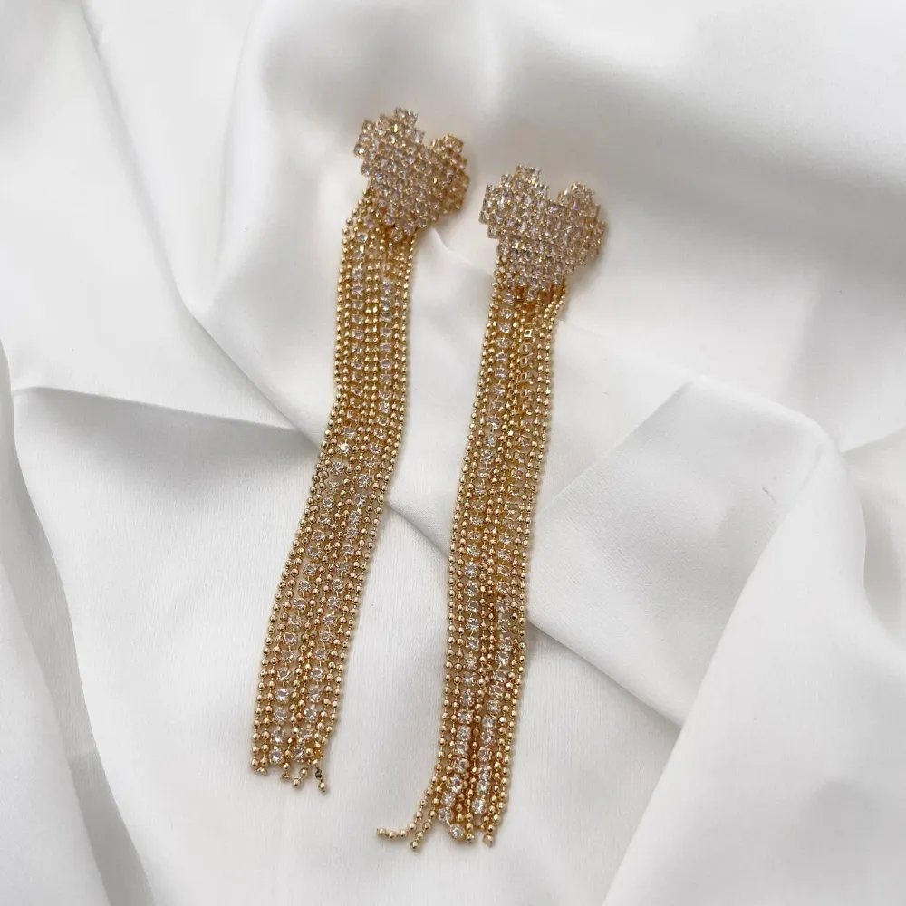 Cuore con Napine-Orecchini con Zirconia - OMZ-321-F68