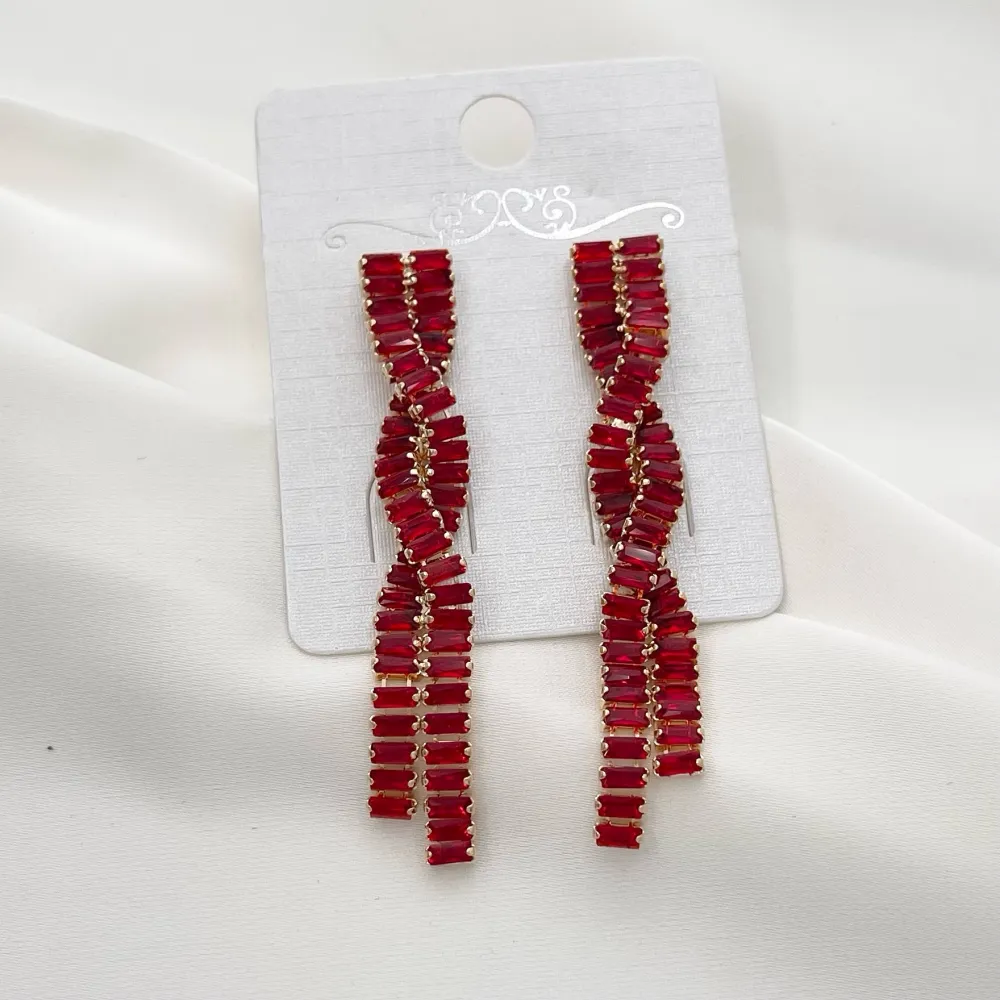 Tennis Intrecciato-Orecchini con Zirconia - OMZ-416-L25