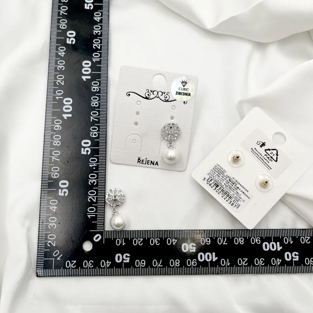 Tondo con Perla-Orecchini con Zirconia - OMZ-506-242