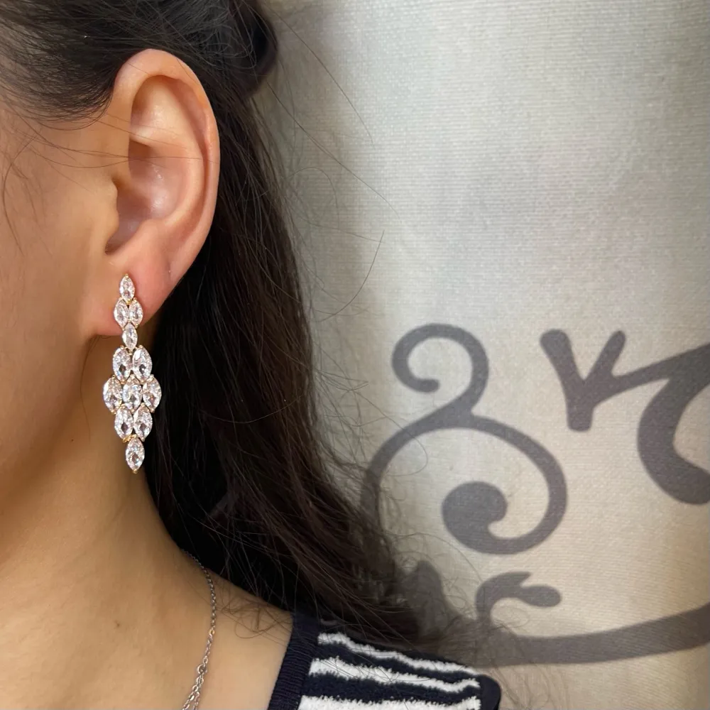 Rombo Lungo-Orecchini con Zirconia - OMZ-506-249