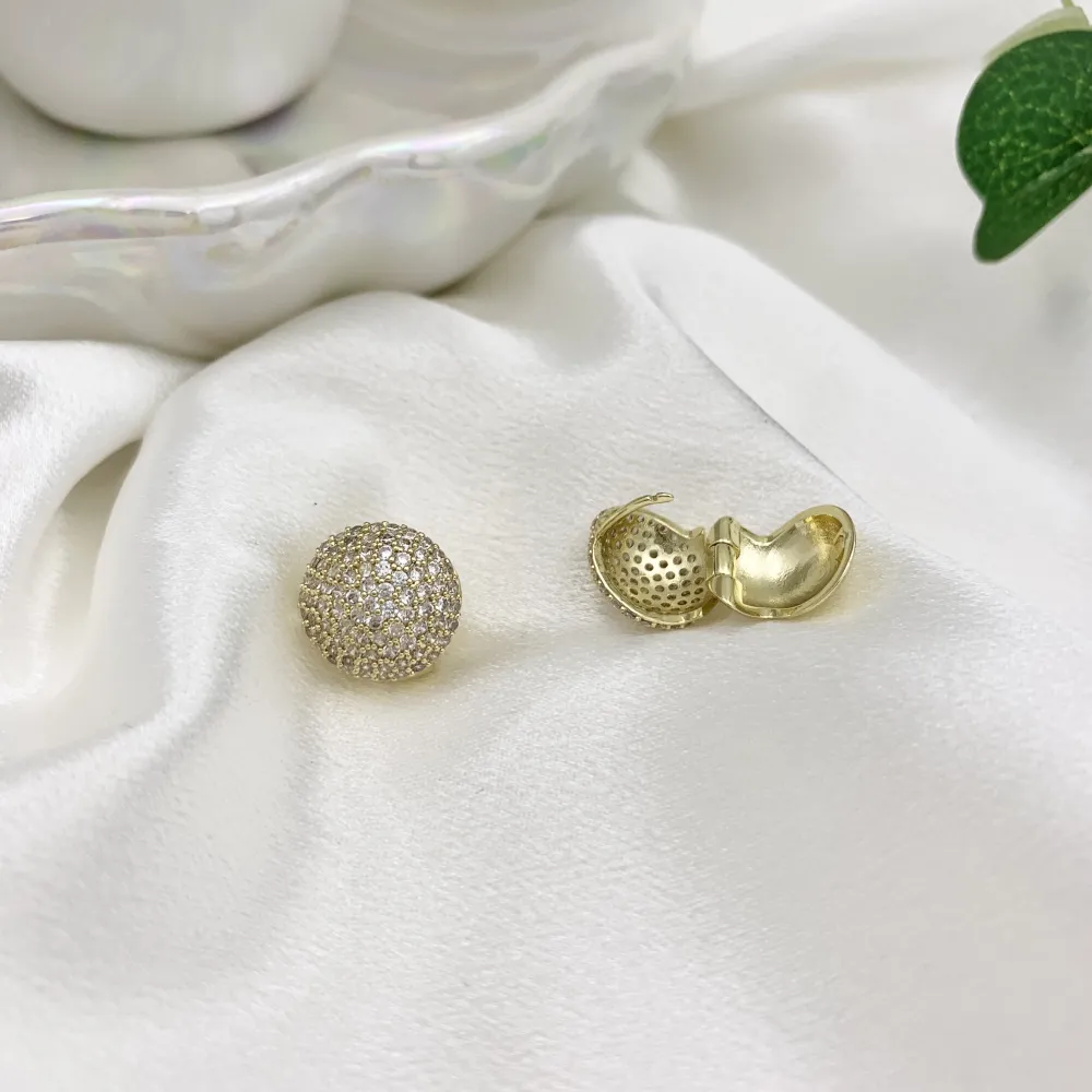 Tondo con Zirconia-Orecchini con Zirconia - OMZ-520-L54