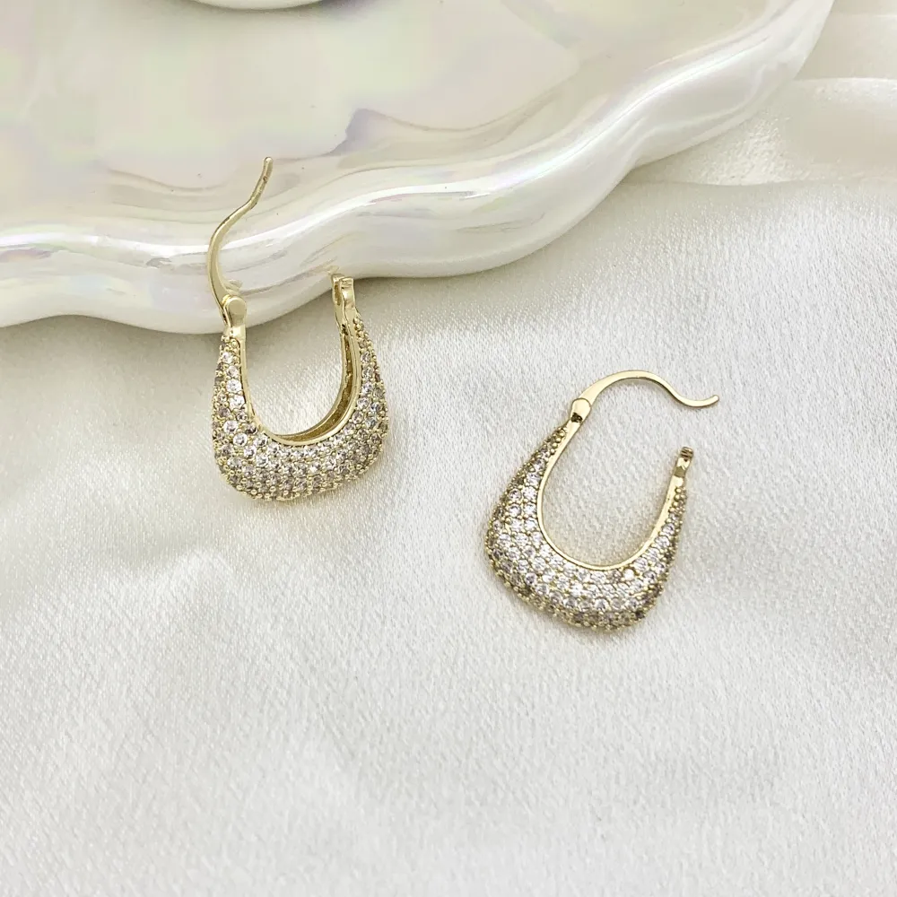 Lucchetto con Zirconia-Orecchini con Zirconia - OMZ-520-L57