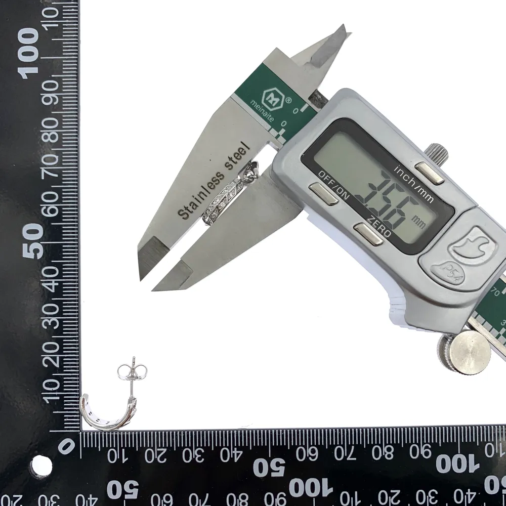 OMZ7269-Metà Cerchio 3.5mm - Orecchini a Lobo - OMZ7269-Metà Cerchio 3.5mm - Orecchini a Lobo