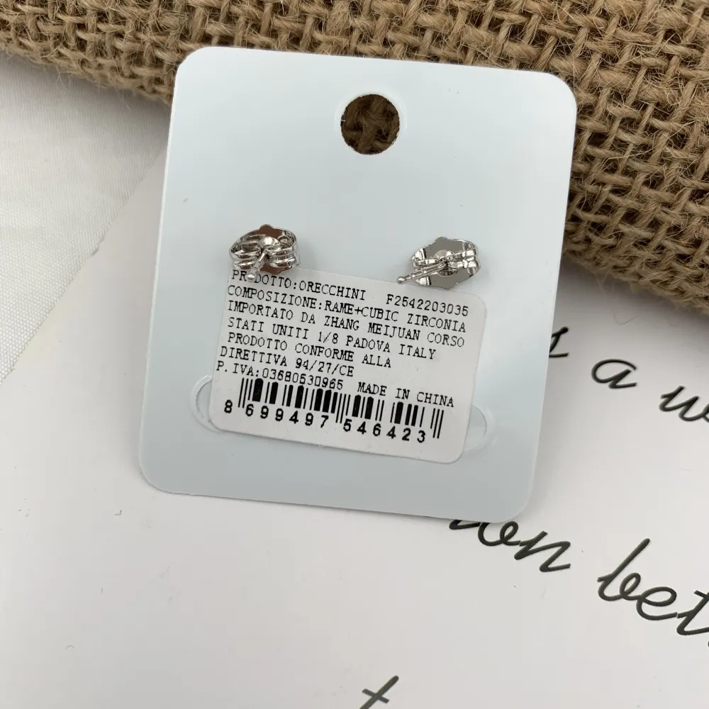 Cane Pendente-Orecchini con Zirconia - OMZ-XP6423