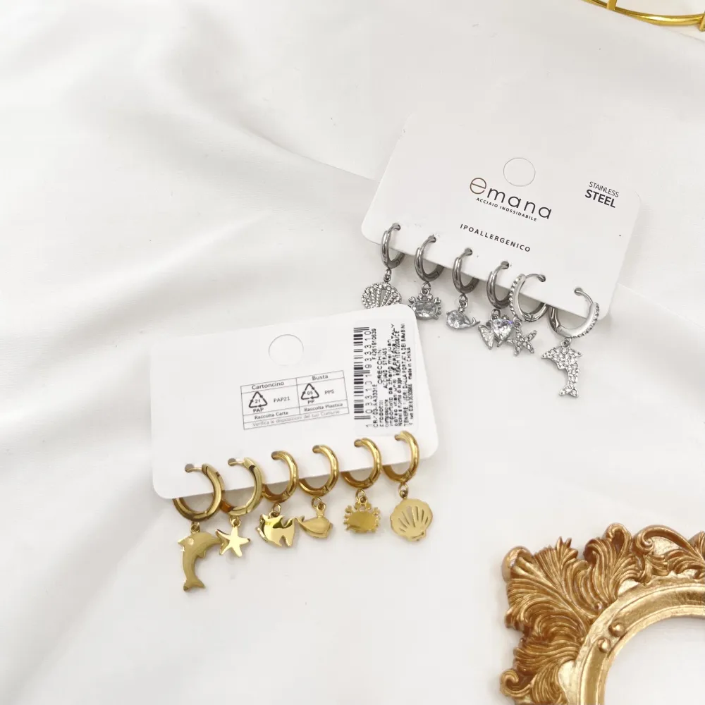 Mare-Set 6pz Orecchini in Acciaio - OPA-103-A3331E