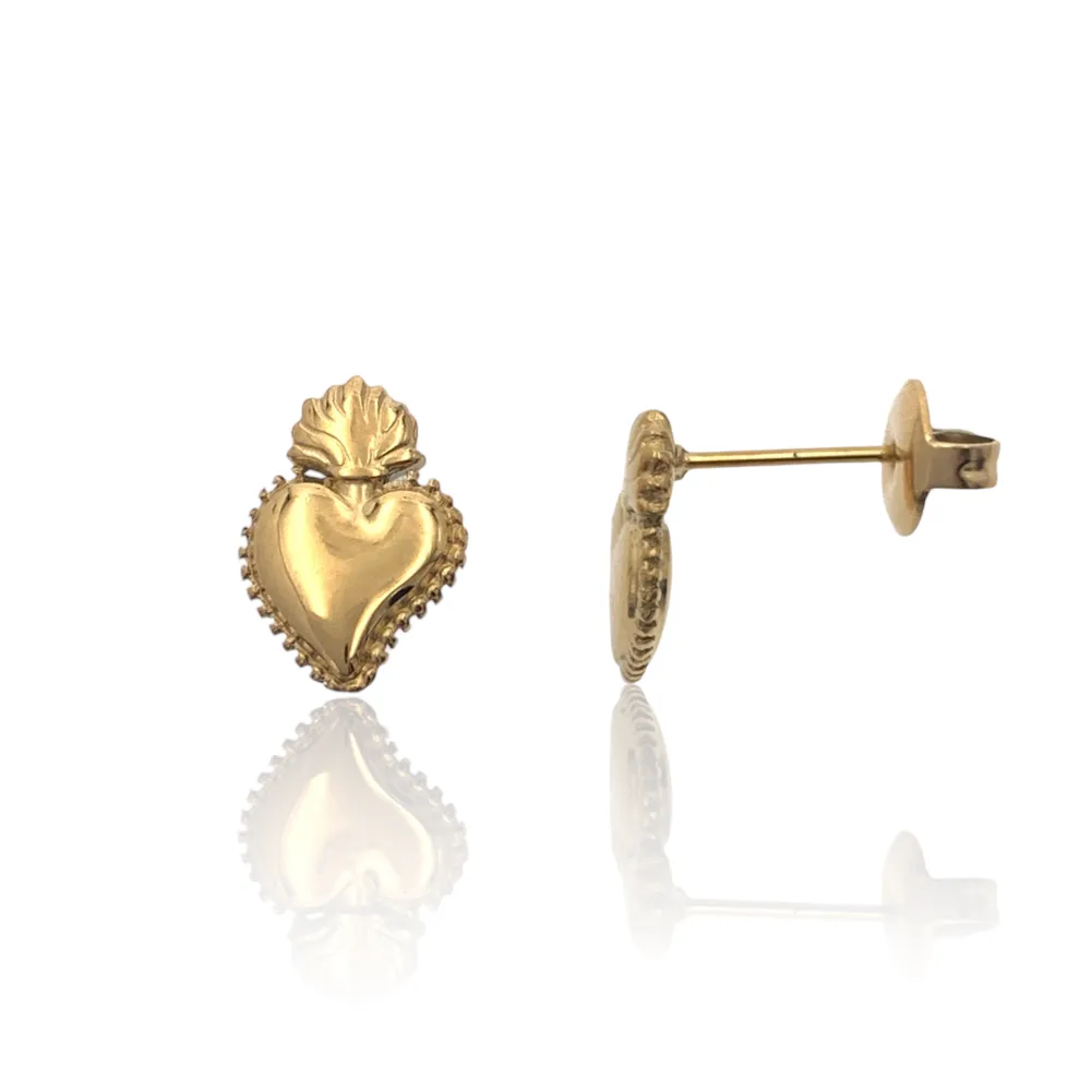 Sacro Cuore-12paia Orecchini a Lobo in Acciaio - OPA-103-AA2693E