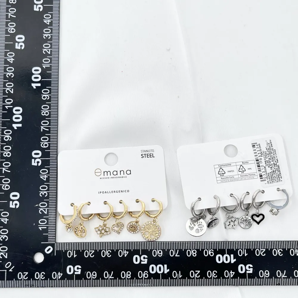 Albero della Vita -Set 6Pz Orecchini in Acciaio - OPA-103-AA3333E