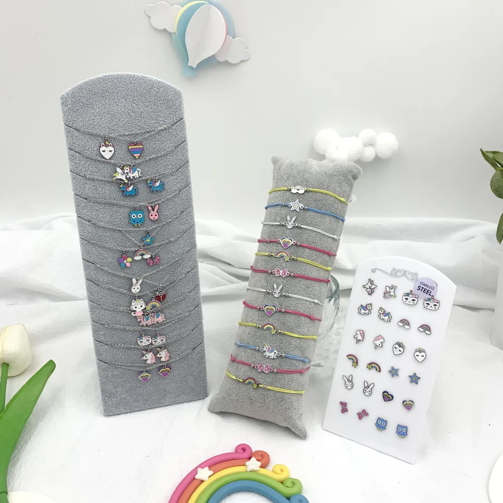 Soggetti Mix Smaltati-12 Paia Orecchini in Acciaio - OPA-103-AA647-658E