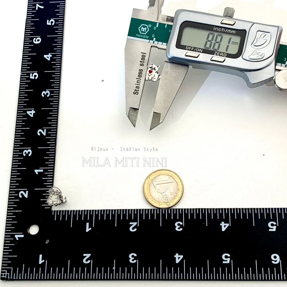 Cane Gatto Smaltato-12 Paia Orecchini in Acciaio - OPA413-805