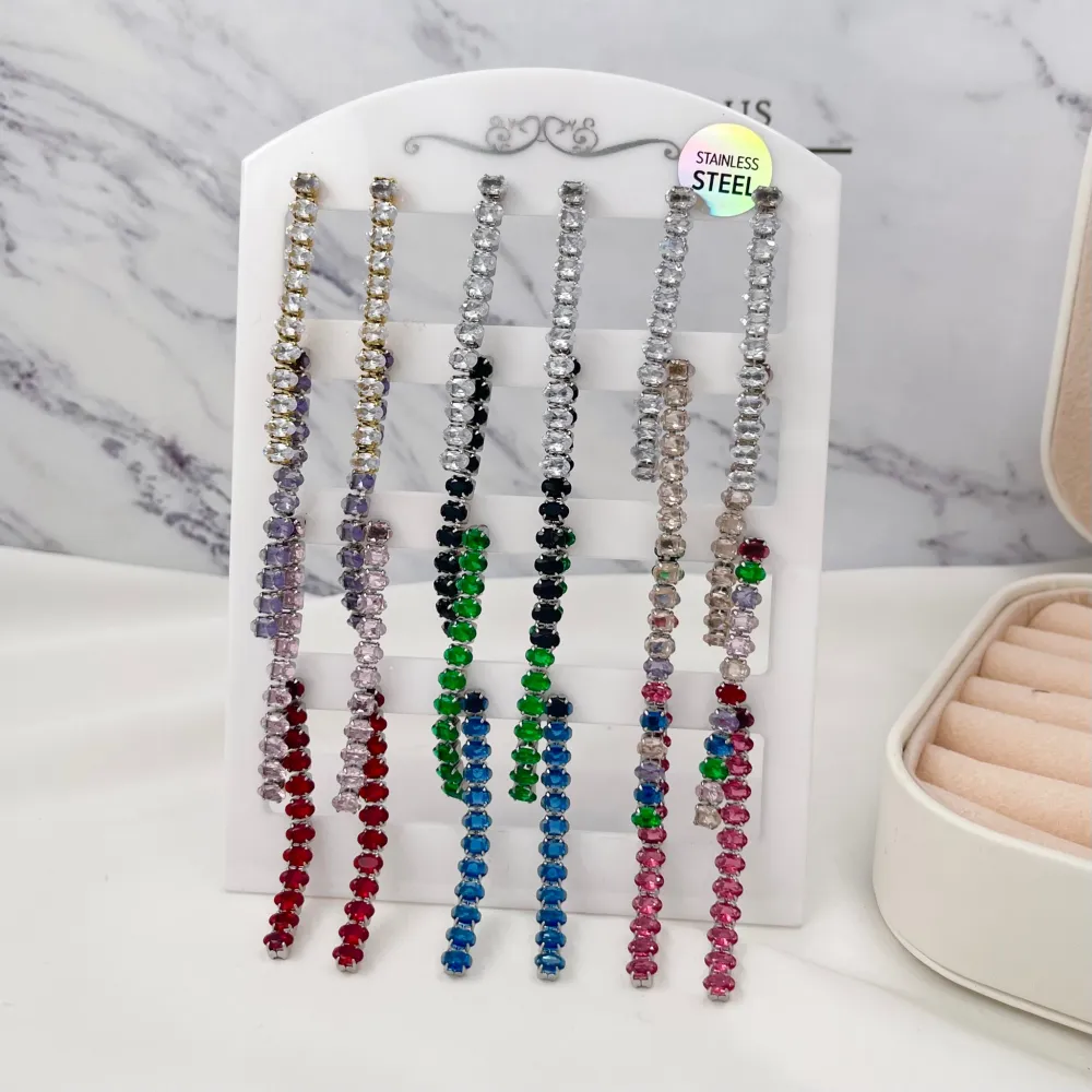 Tennis Ovale-Orecchini in Acciaio - OPA-450-1070