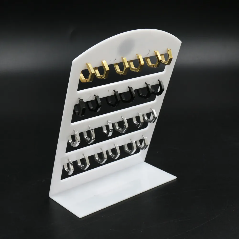 Orecchini in Acciaio (Conf. da 12 paia) - OPA450-215-231-Ottangono - Orecchini Acciaio (Conf.12 Paia)