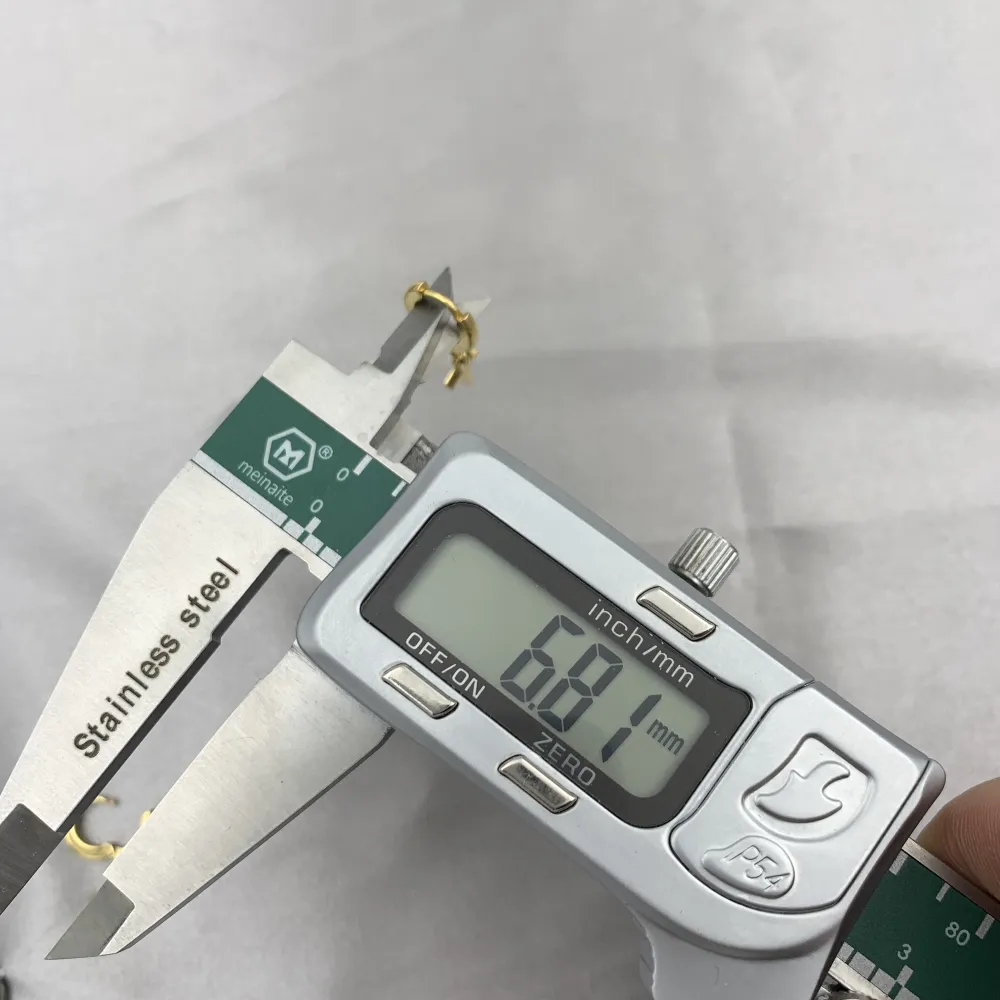 OPA7413-Croce Piccolo- 12 Paia Orecchini  a Cerchio con Pedenti - OPA450-242