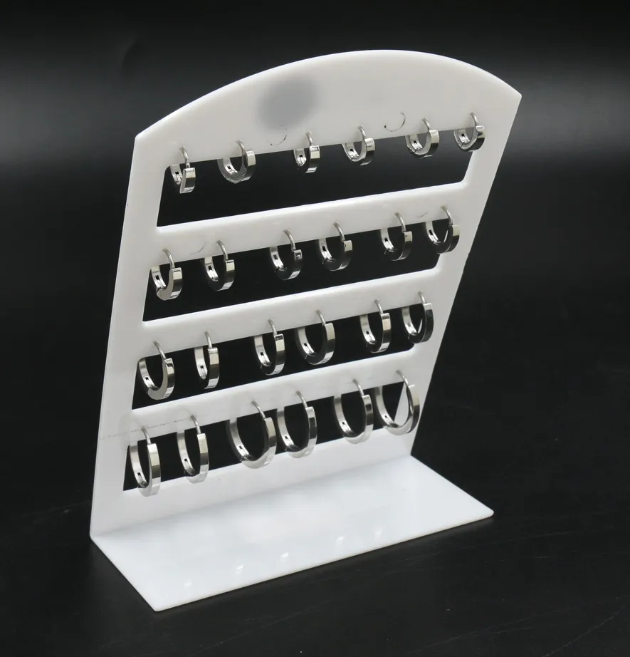 Orecchini  Cerchio Quadrato in Acciaio (Conf. da 12 paia) - OPA450-290-Cerchio Quadrato Strass Scalare - Orecchini (Conf.12 Paia)