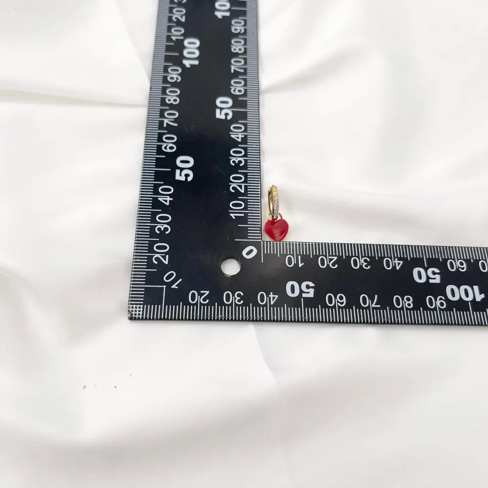 Cerchio con Strass con Cuore-12 Paia Orecchini in Acciaio - OPA-450-546