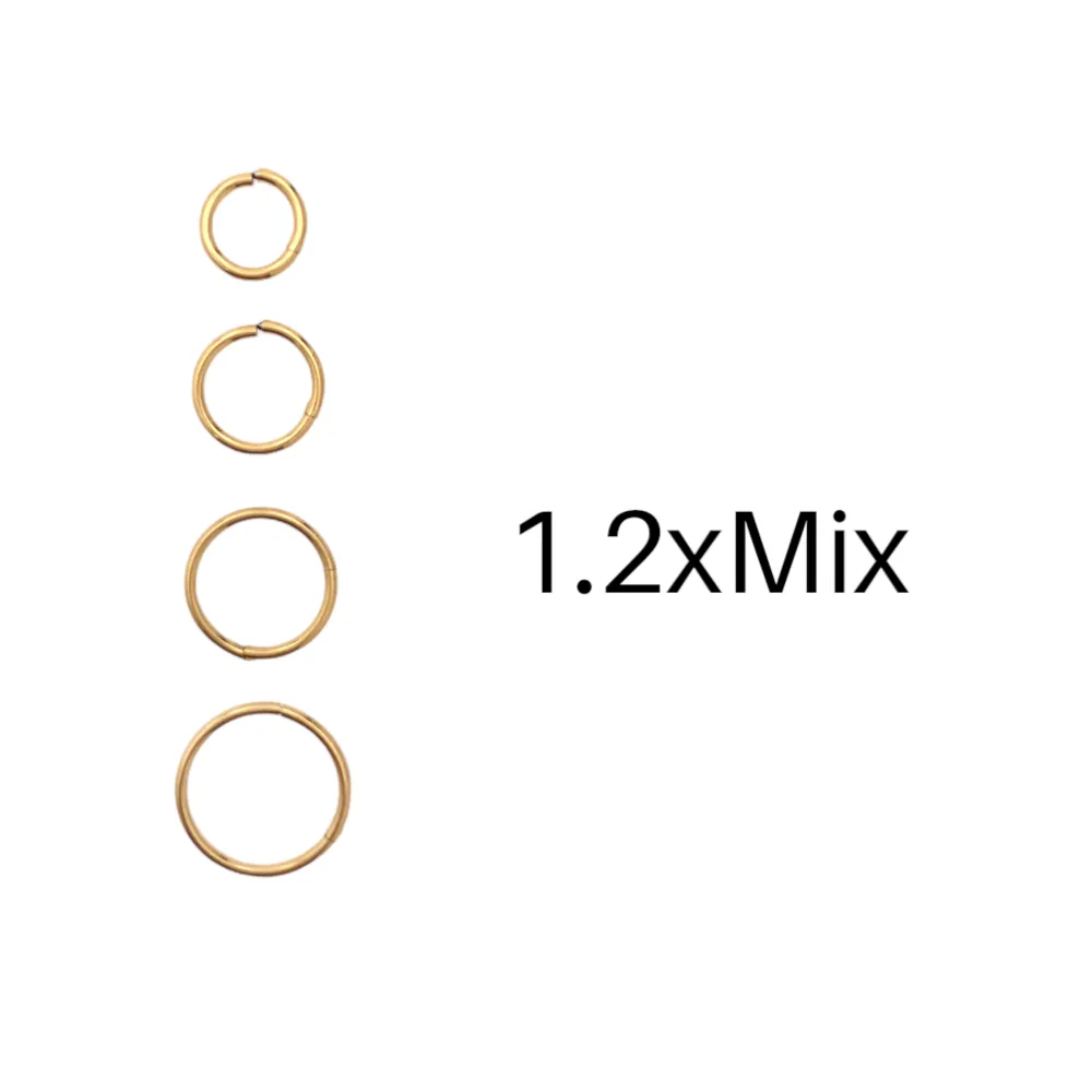 Cerchio 1.2mm Mix-12Paia Orecchini in Acciaio - OPA-450-632 1.2mm Mix