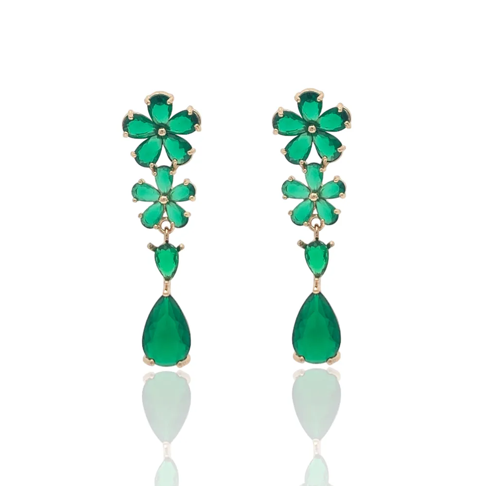 Mix Modelli Colorato-36Paia Orecchini Pendenti con Zirconia - OPM-506-244