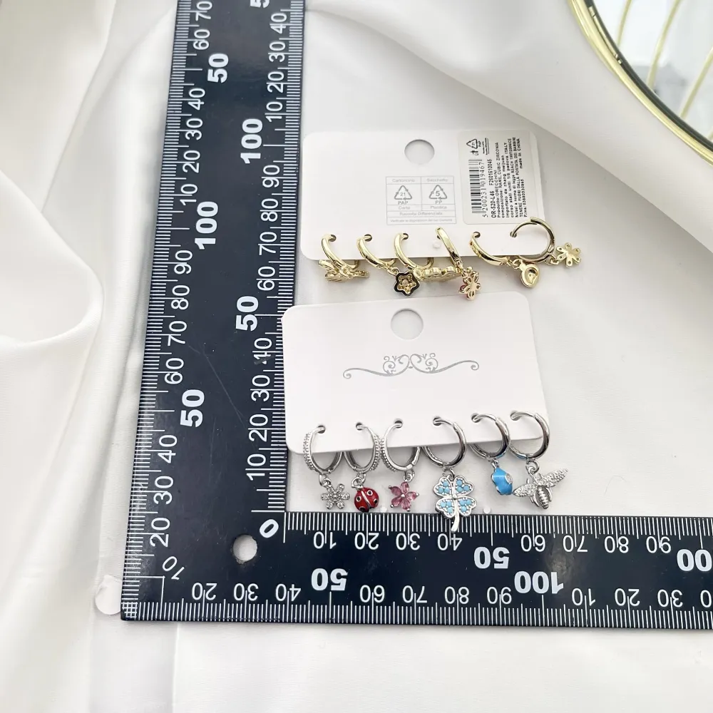 Quadrifolio Coccinella-Set 6pz Orecchini - OPM-520-L46