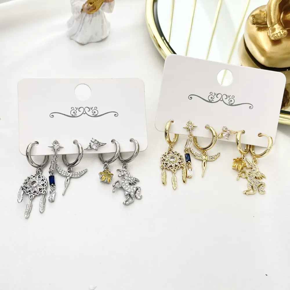 Unicorno Befana-Set 6pz Orecchini - OPM-520-L48