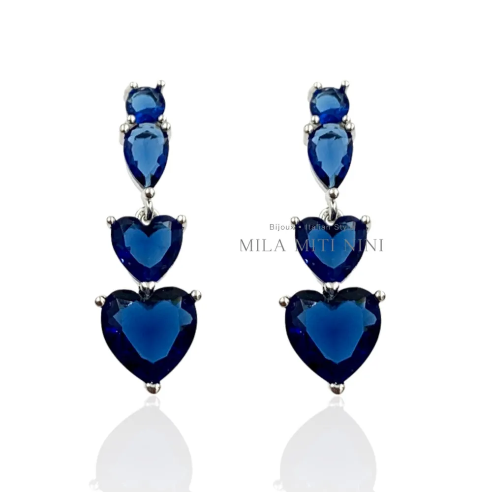 Cuore Pendente-Set 6pz Orecchini con Zirconia - OPM6-0025