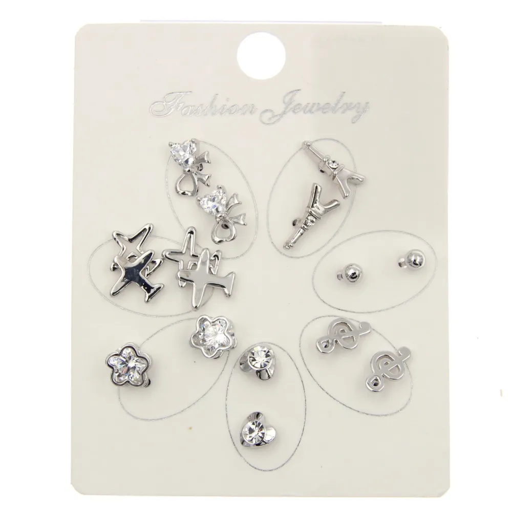 OPM6541-Set 7 Paia -7 Paia Orecchini a Lobo - OPM6541-Set 7 Paia Mini Orecchini-Orecchini a Lobo