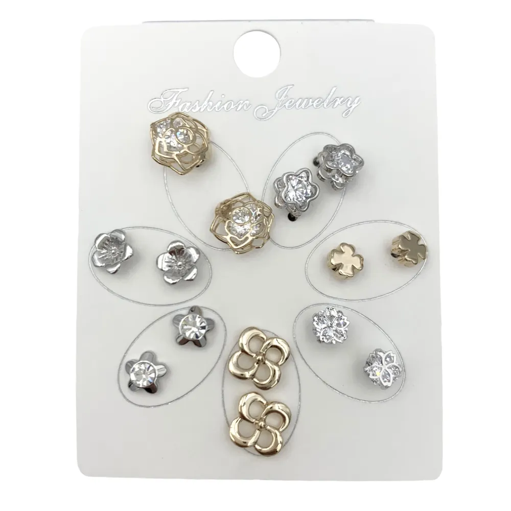 OPM6543-Set 7 Paia -7 Paia Orecchini a Lobo - OPM6543-Set 7 Paia Mini Orecchini-Orecchini a Lobo