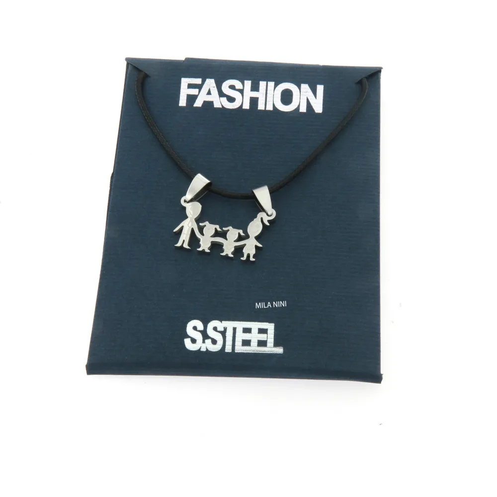 Papà mamma e due figlie - Collana Corta Unisex - Papà mamma e due figlie - Collana Corta Unisex