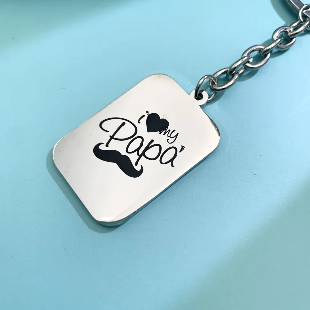 PKA-I love my Papà 5408 - Portachiave in Acciaio - PKA-413-049
