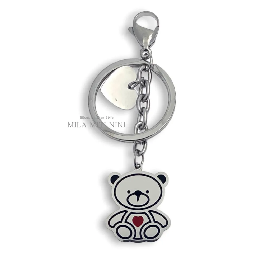 Orsetto - Portachiave in Acciaio - PKA-413-075