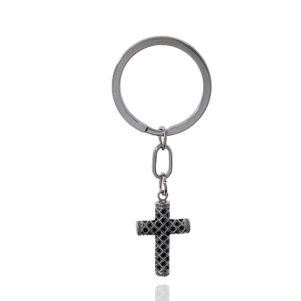 Croce-Portachiavi da Uomo in Acciaio - PKU-432-72