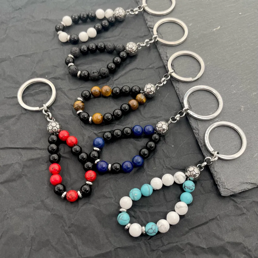 Pietre Colorate-Portachiavi da Uomo in Acciaio - PKU-600-276