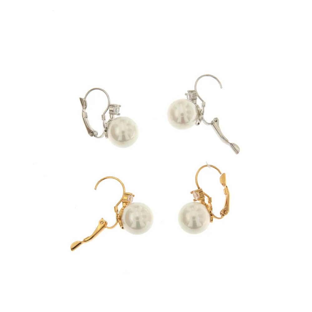 P.luce Perla 12 mm 3012- Orecchini a Monachella - P.luce Perla 12 mm 3012- Orecchini a Monachella