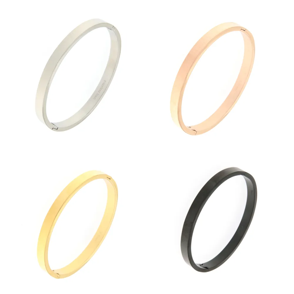 SBAR Liscio 1461 - Bracciale Rigido Acciaio - SBAR Liscio 1461 - Bracciale Rigido Acciaio