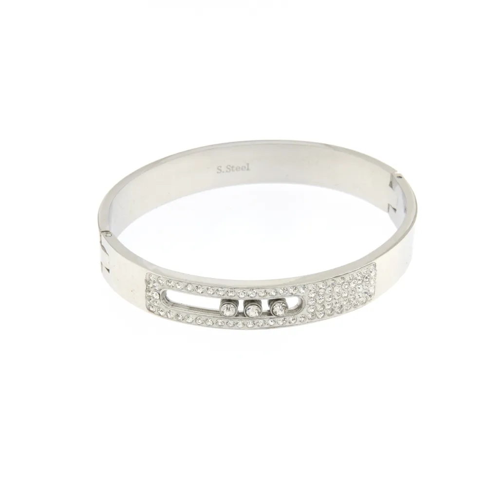 SBAR Tennis alto  1376 - Bracciale Rigido Acciaio - SBAR Tennis alto  1376 - Bracciale Rigido Acciaio
