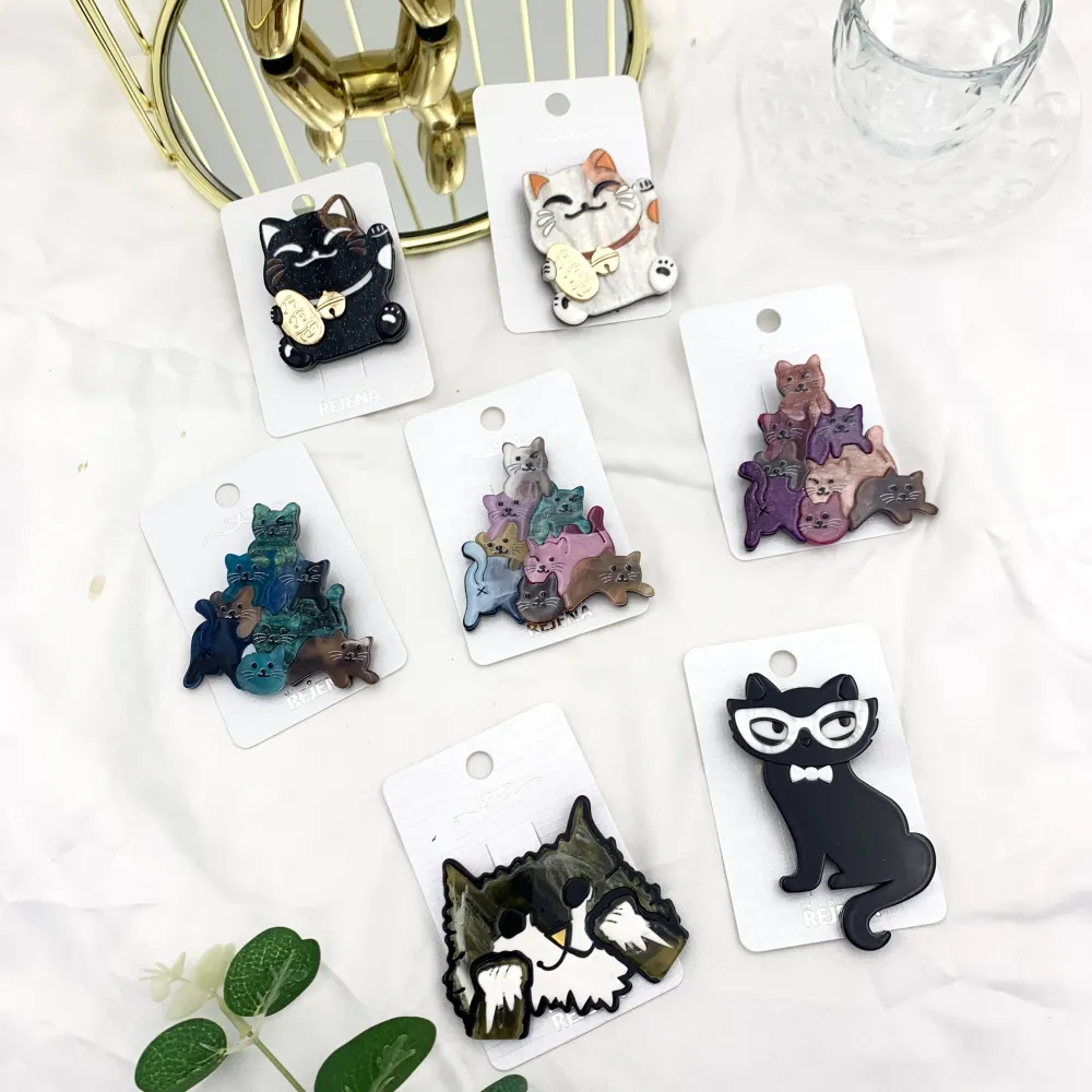 Gatti-Spilla Moda in Resina - SPM-1037