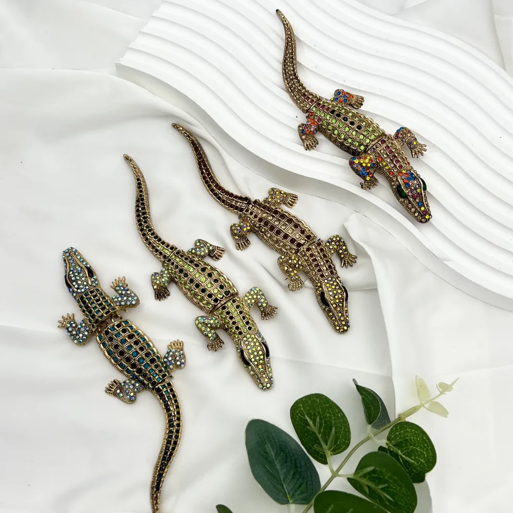 Coccodrillo Grande-Spilla Media in Metallo - SPM-321-265