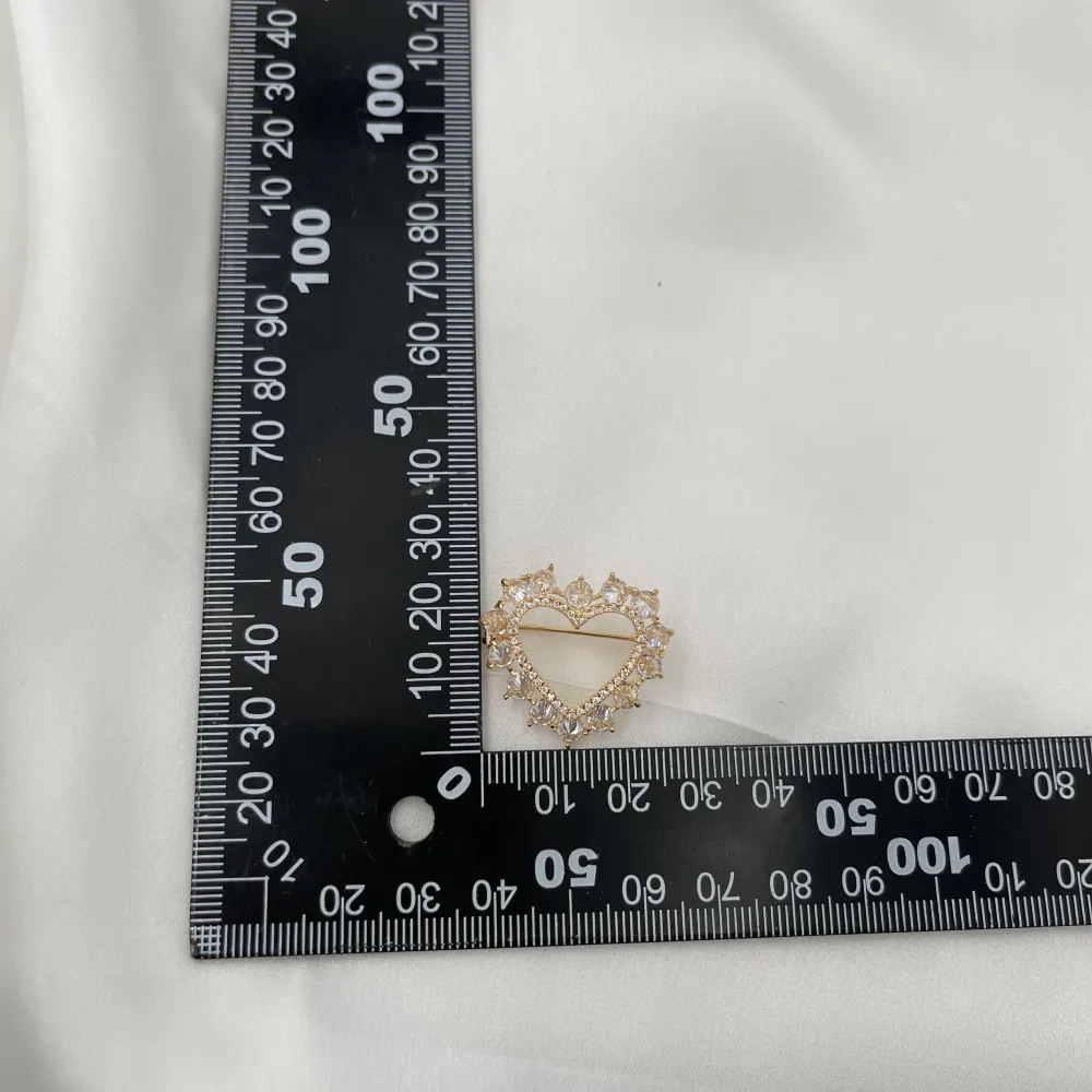 Cuore-Spilla Piccola con Zirconia - SPM-506-198