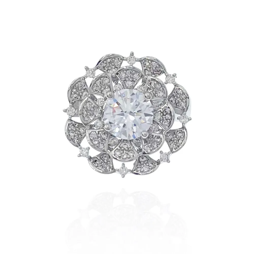 Fiore-Spilla Piccola con Zirconia - SPM-506-204