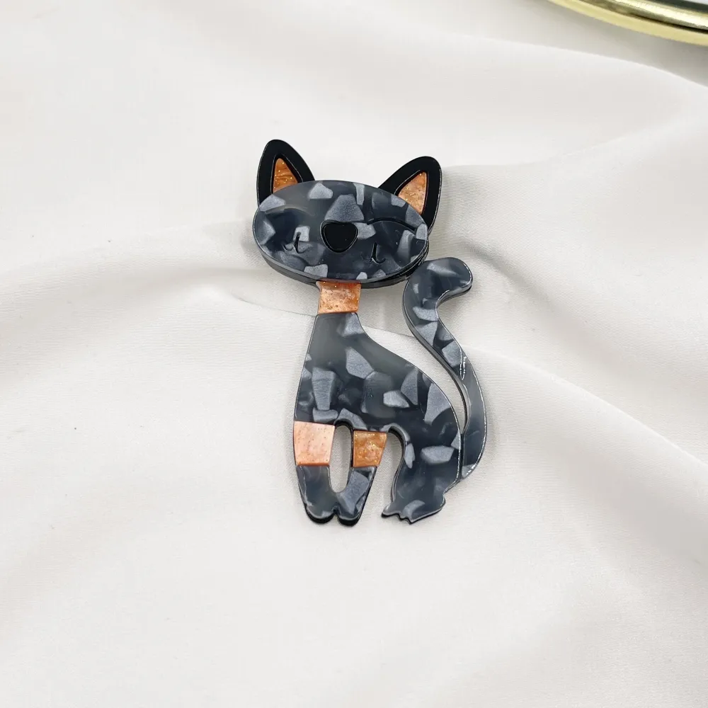 Gatto -Spilla in Resina - SPM-755-13