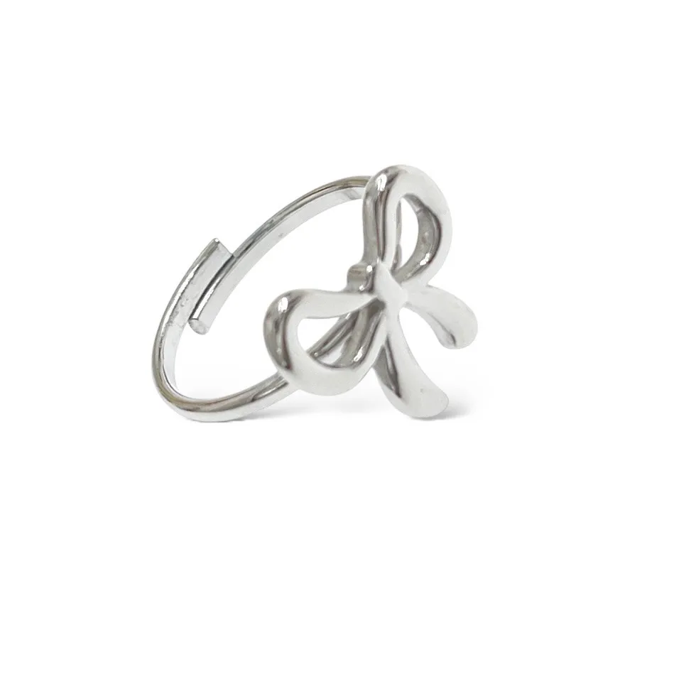 Fiocco -Anello Regolabile in Acciaio - AAR-413-1299